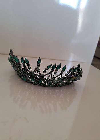 Diger Turkuaz Parlak Taşlı Gotik Taç - Görsel 5