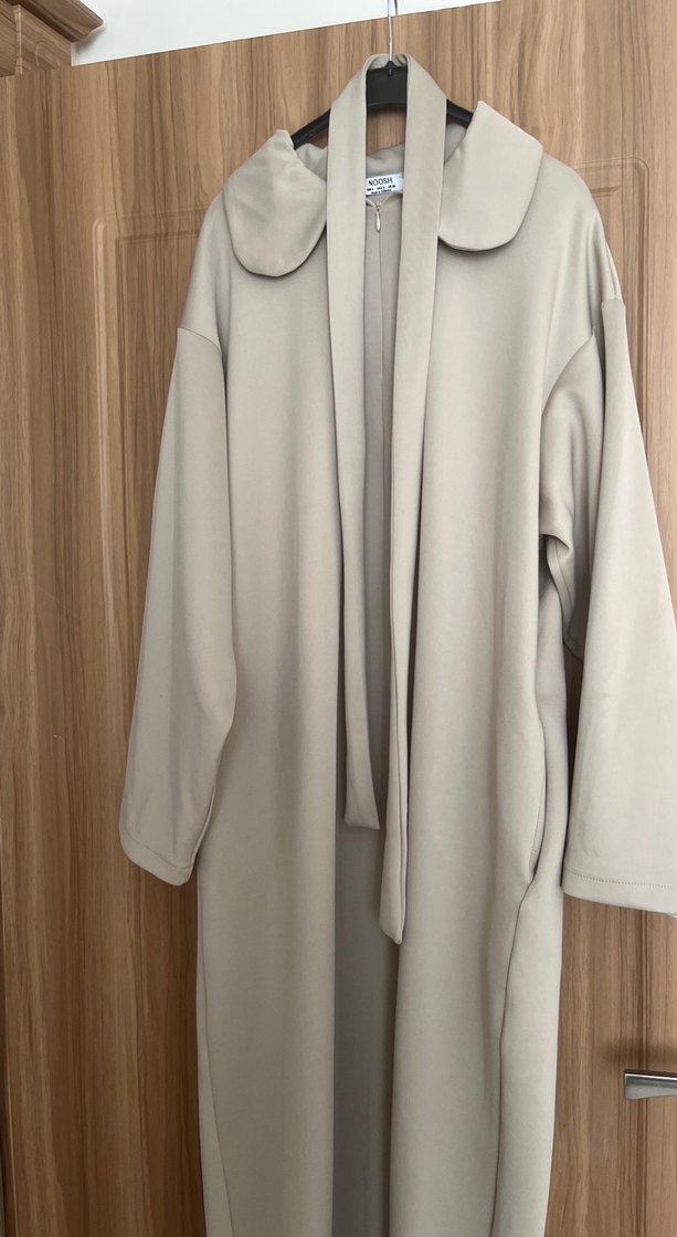 Bej Kadın Uzun Kollu Uzun Boy Bornoz - Görsel 2