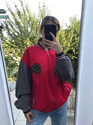 l Beden gri Renk Bomber ceket