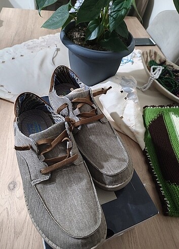 43 Beden camel Renk Skechers Memory Foam Erkek Ayakkabı