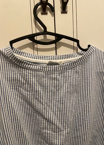 Gri Çizgili Bluz - Görsel 4