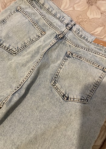 Gri Bol Kesim Midi Kot Pantolon - Görsel 6