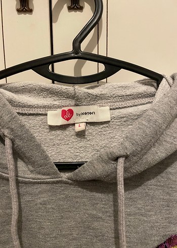 Kapüşonlu Gri Kadın Sweatshirt - Görsel 5