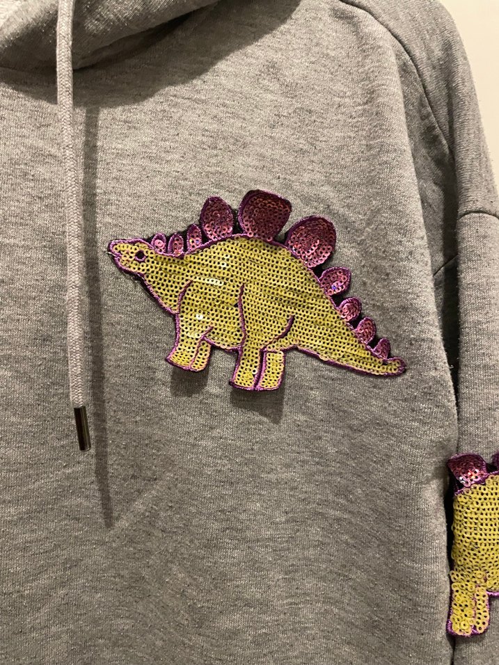 Kapüşonlu Gri Kadın Sweatshirt - Görsel 4