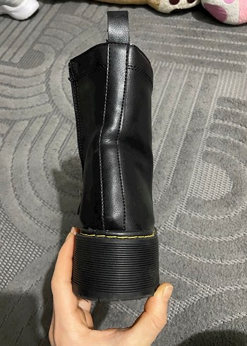 Siyah Deri Platform Bot - Görsel 9