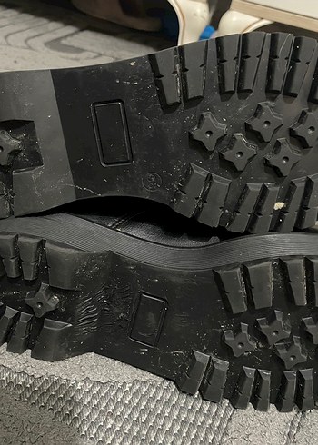 Siyah Deri Platform Bot - Görsel 10