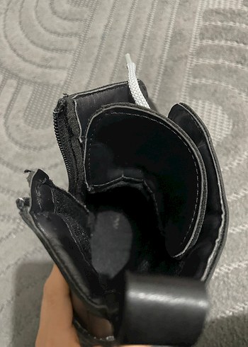 Siyah Deri Platform Bot - Görsel 8