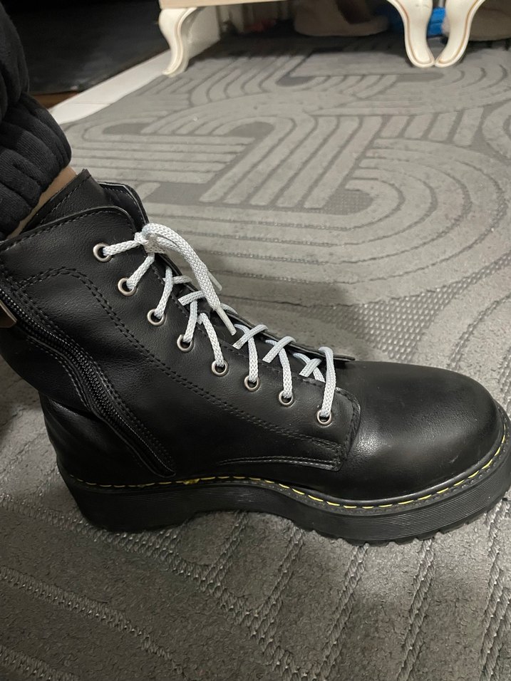 Siyah Deri Platform Bot - Görsel 3