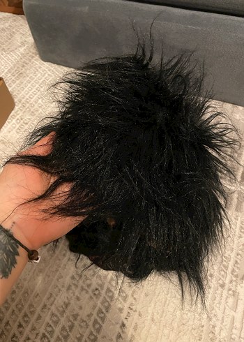 Kırmızı Detaylı Siyah Maymun Maskesi - Görsel 2