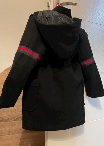 Düğmeli Siyah Erkek Çocuk Kaban - Görsel 4