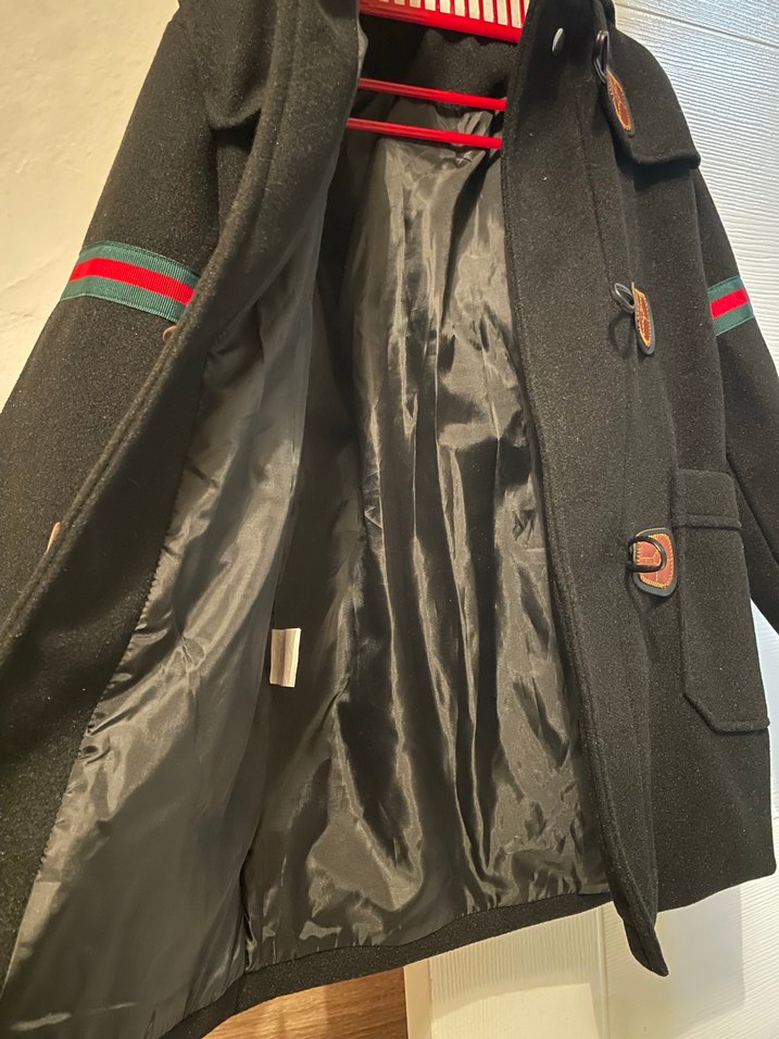 Düğmeli Siyah Erkek Çocuk Kaban - Görsel 3