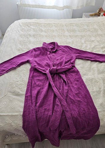 LC Waikiki Mor Uzun Kollu Salaş Kadın elbise