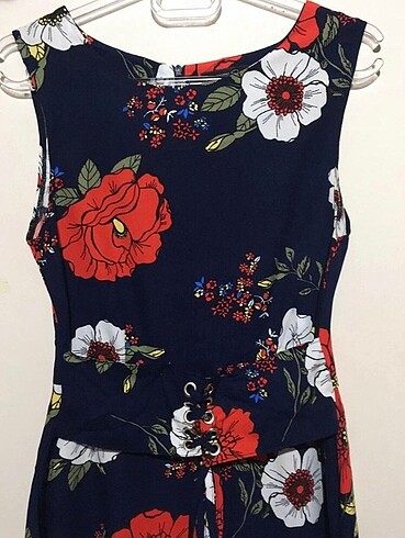 H&M Çiçekli uzun elbise