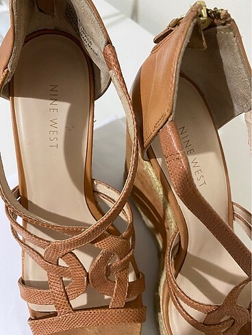 37 Beden kahverengi Renk Nine west dolgu topuk ayakkabı