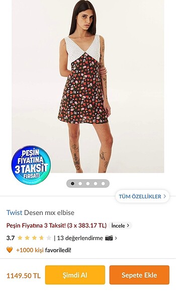Twıst elbise