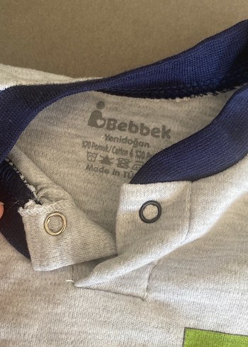 Pamuklu Uzun Kollu Gri Bebek Body - Görsel 2