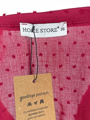 36 Beden kırmızı Renk Home Store Gömlek %70 İndirimli.