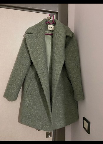 KOTON mint yeşili Midi Boy Peluş Kaban