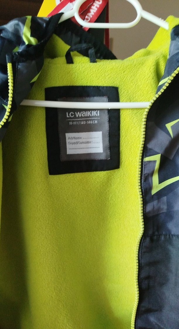 Gri Desenli Fermuarlı Erkek Çocuk Ceketi - Görsel 2