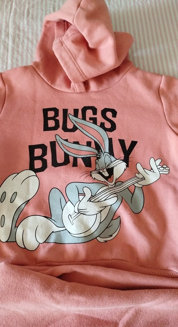 Pembe Bugs Bunny Baskılı Kız Eşofman Takımı - Görsel 2