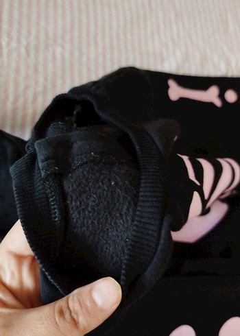 Çocuk Siyah İskelet Desenli Triko Takım - Görsel 3