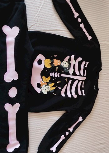 Çocuk Siyah İskelet Desenli Triko Takım - Görsel 2