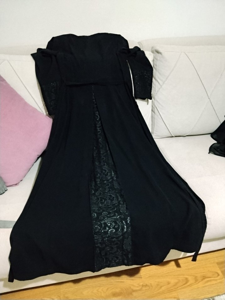 Uzun Siyah ferace - Görsel 4