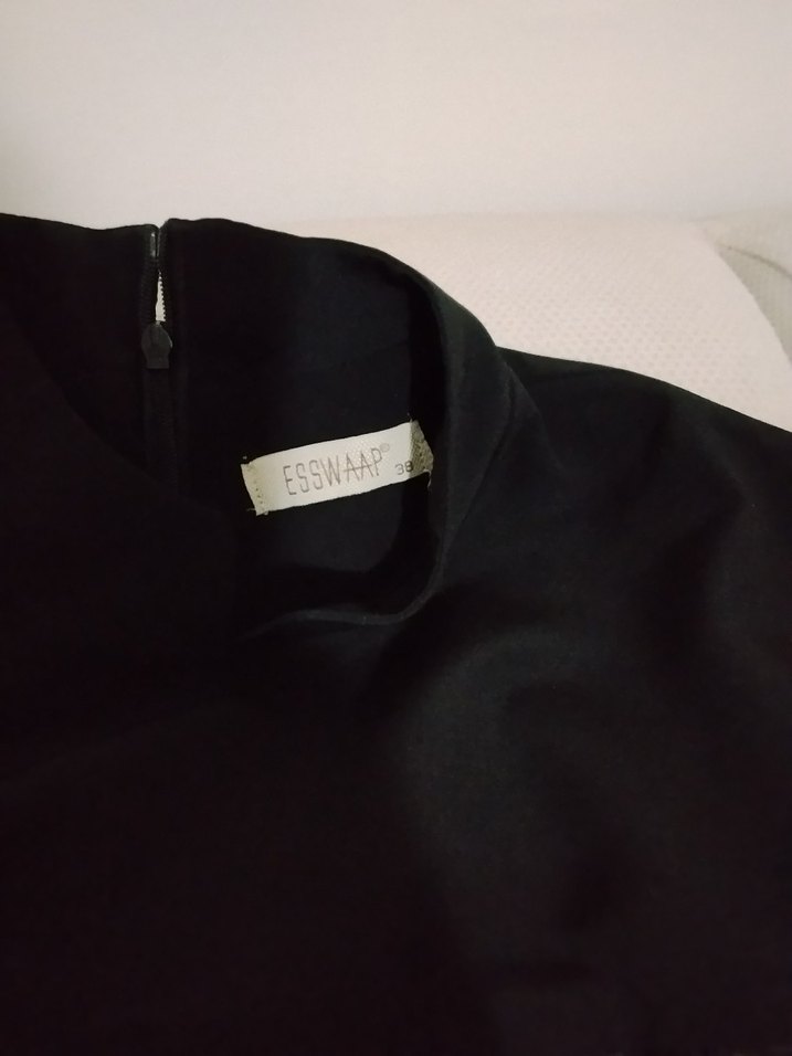 Uzun Siyah Gotik Kadın Abiye Elbise - Görsel 2