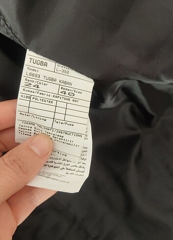 l Beden Şişme kap mont sıfır gibi Tuğba marka 40 beden