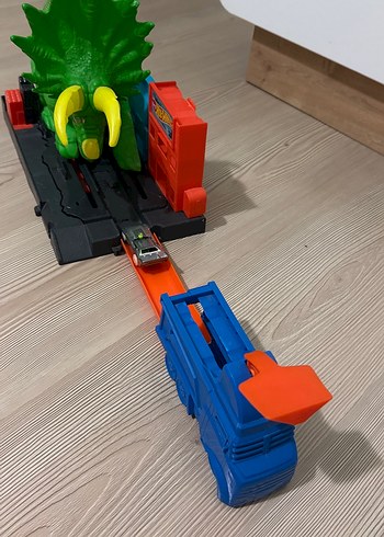 Renkli Yeşil Triceratops Oyuncak Arabası - Görsel 2