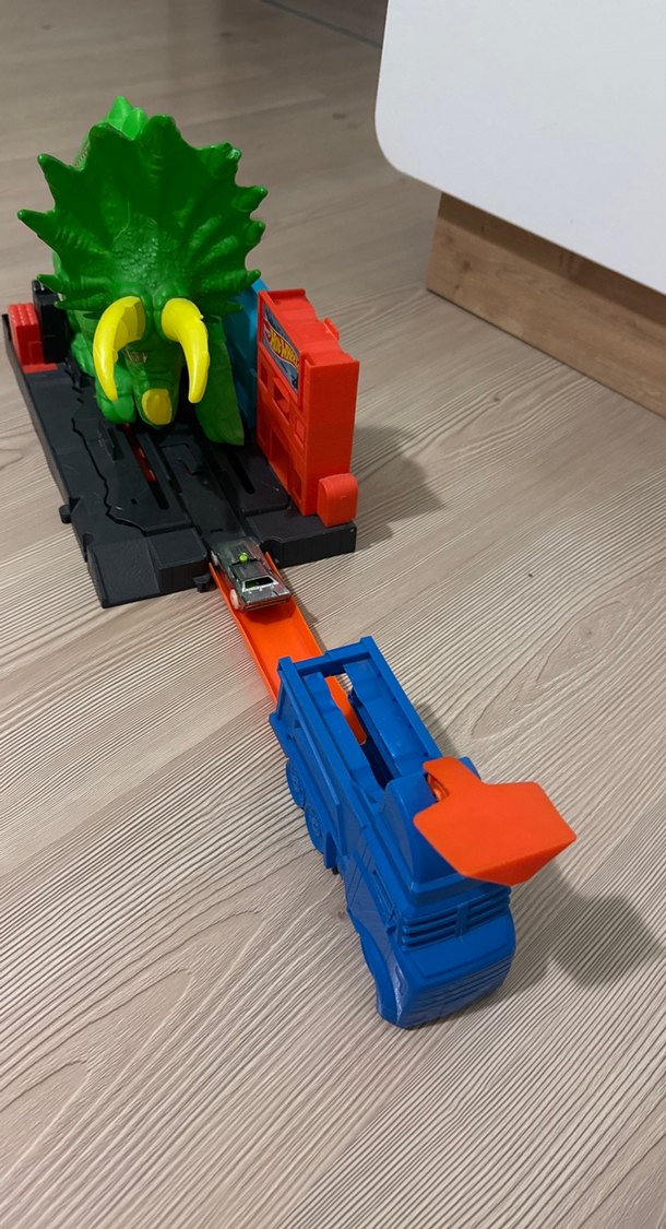 Renkli Yeşil Triceratops Oyuncak Arabası - Görsel 2