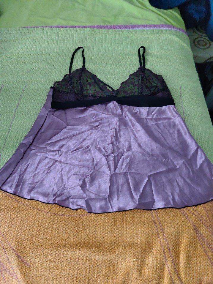 Uzun Kollu Mor Bohem Kadın Gecelik - Görsel 2