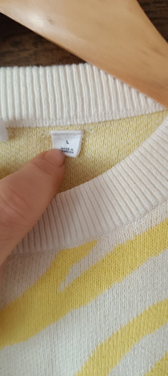 GAP Sarı Zebra Desenli Triko Kazak - Görsel 3