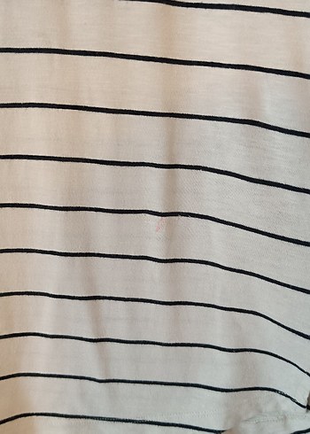 Kızlar için Uzun Kollu Çizgili Pamuklu Tişört - Görsel 2