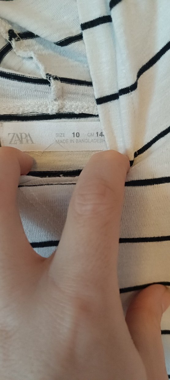 Kızlar için Uzun Kollu Çizgili Pamuklu Tişört - Görsel 3