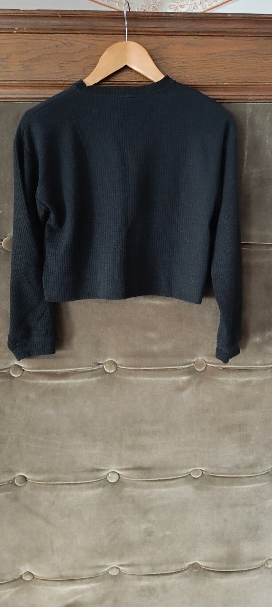 Zara Kız Çocuk Siyah Triko Uzun Kollu Kazak - Görsel 3