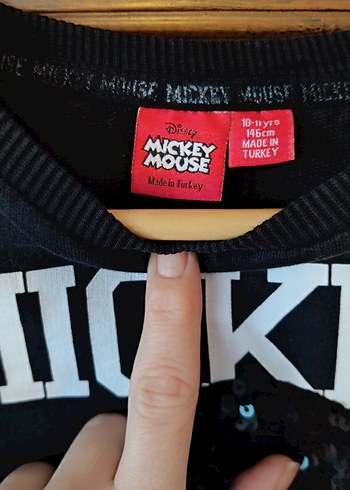 Kız Çocuk Siyah Mickey Mouse Sweatshirt - Görsel 2