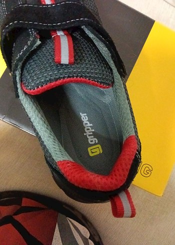 Erkek Gri Spor Ayakkabı Cırt Cırtlı - Görsel 2