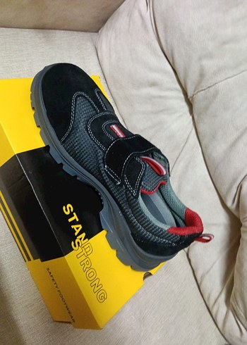 Erkek Gri Spor Ayakkabı Cırt Cırtlı - Görsel 3