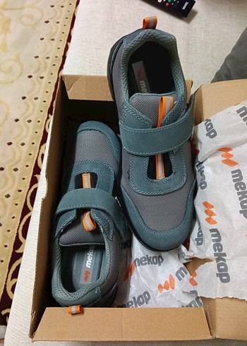 Gri Erkek Outdoor Ayakkabı Velcro Bantlı - Görsel 2