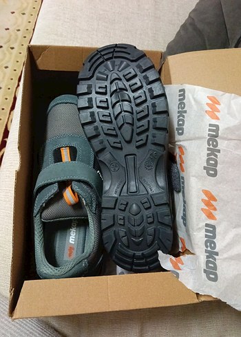 Gri Erkek Outdoor Ayakkabı Velcro Bantlı - Görsel 3