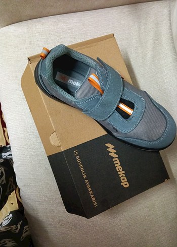 Gri Erkek Outdoor Ayakkabı Velcro Bantlı - Görsel 4