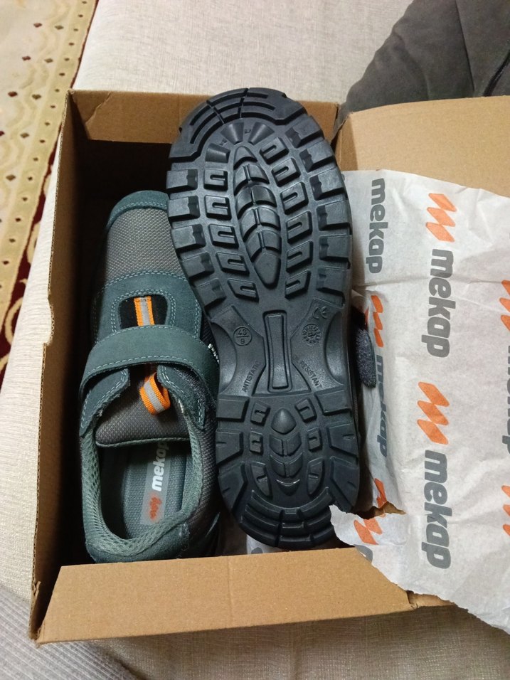 Gri Erkek Outdoor Ayakkabı Velcro Bantlı - Görsel 3