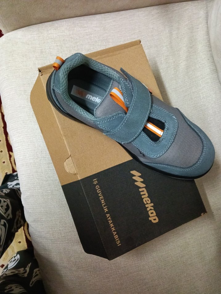 Gri Erkek Outdoor Ayakkabı Velcro Bantlı - Görsel 4