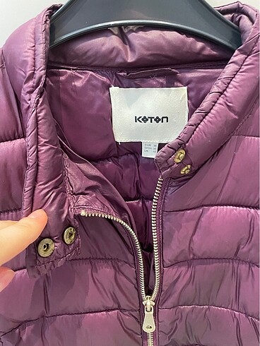 m Beden mor Renk Koton mor şişme mont