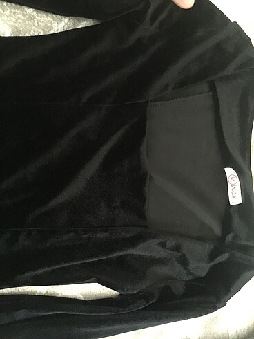 m Beden siyah Renk Kadife Mini elbise