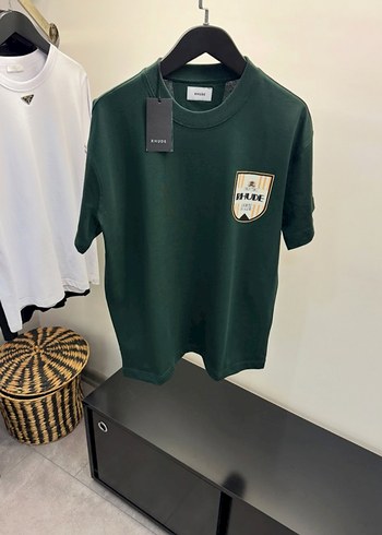 RHUDE Yeşil Baskılı Erkek Tişört Ruffle Detaylı - Görsel 2