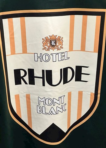 RHUDE Yeşil Baskılı Erkek Tişört Ruffle Detaylı - Görsel 4