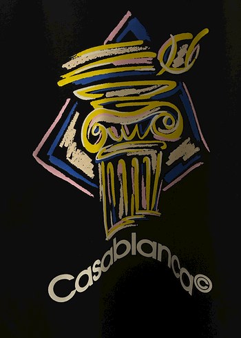 Casa Blanca Black Cotton T-Shirt - Görsel 3