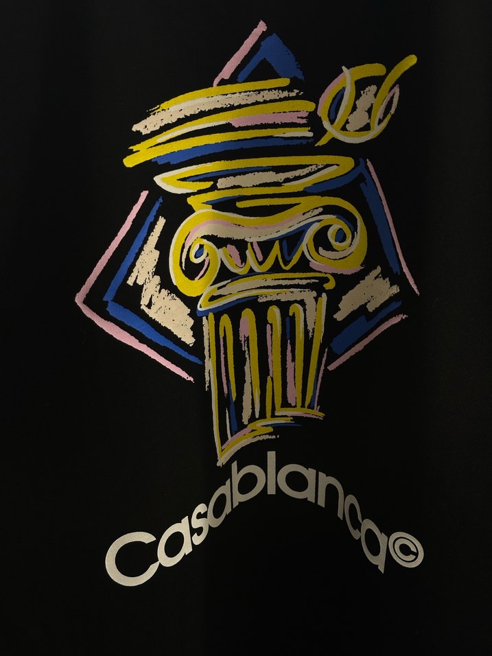 Casa Blanca Black Cotton T-Shirt - Görsel 3